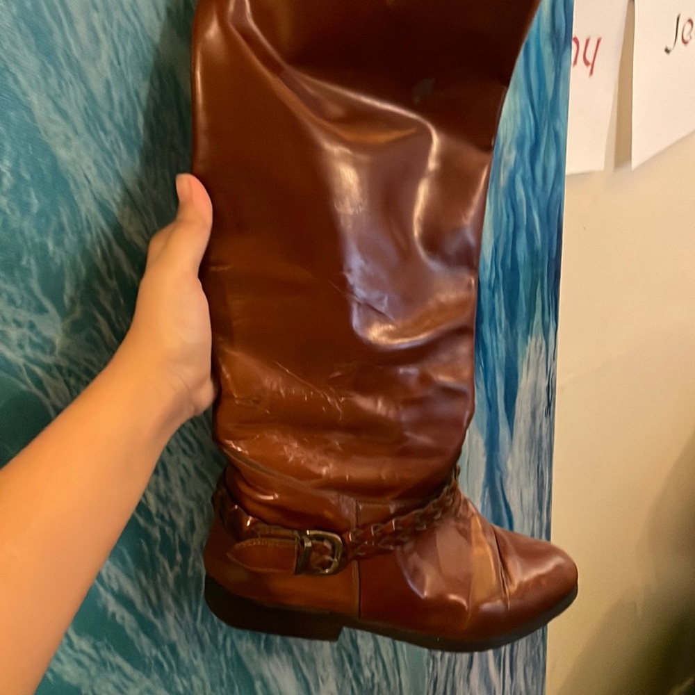 Tall brown leather boots - Saks fifth avenue